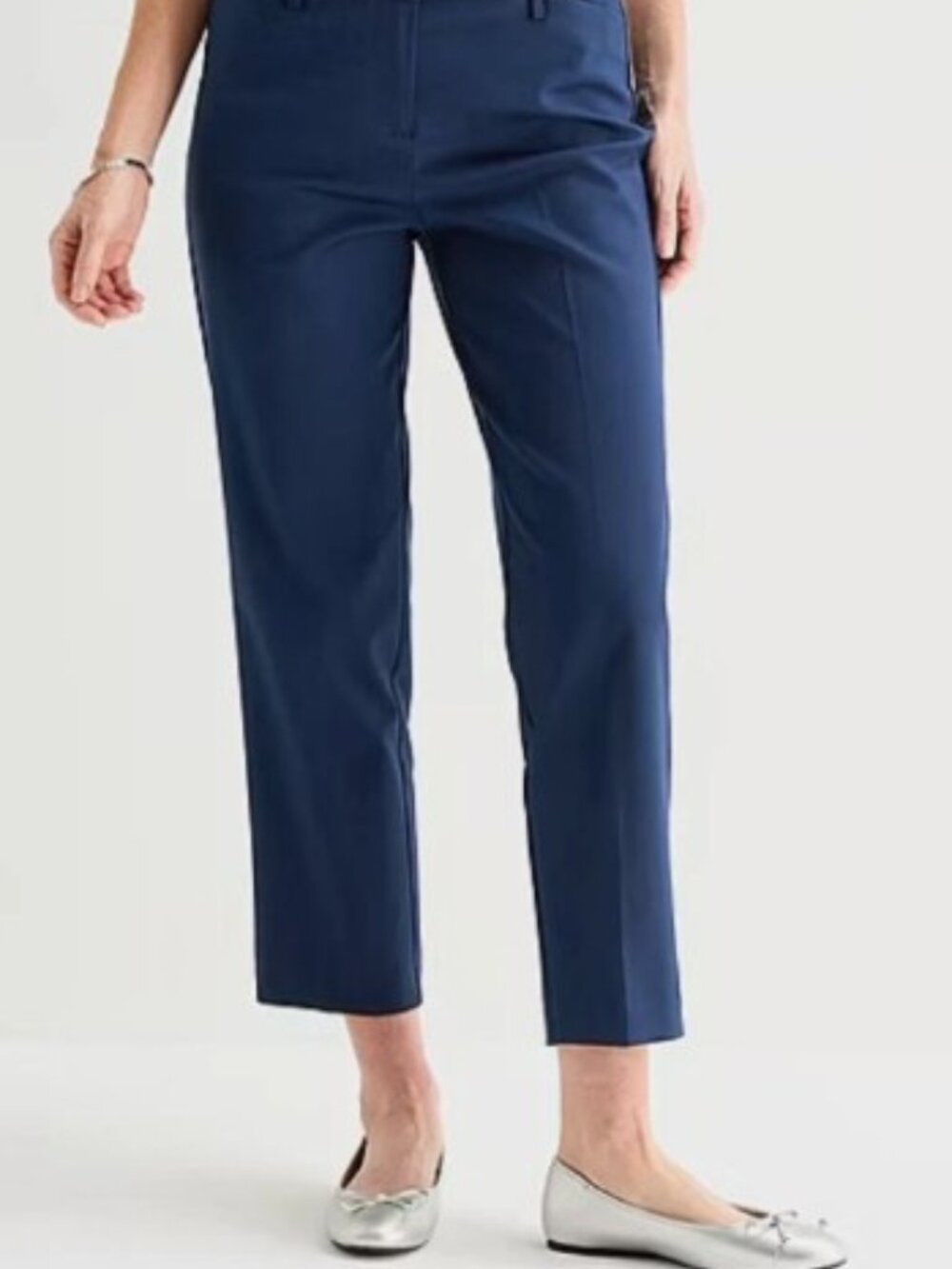 NWT Liz Claiborne Emma Mid-Rise Slim Leg Ankle Pants Navy Various Sizes
